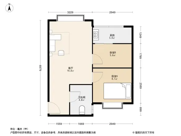 荆竹小区七号院户型图