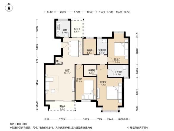 交大蓉杏园户型图