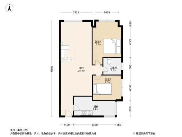 珠江青云台户型图
