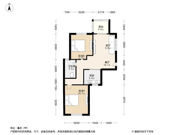 恒陇丽晶公寓户型图