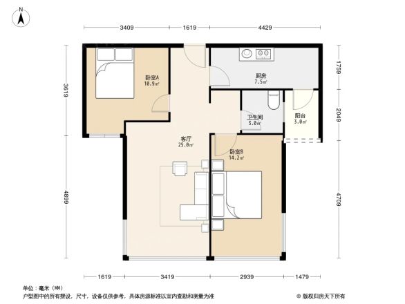 蓝润V客尚东户型图