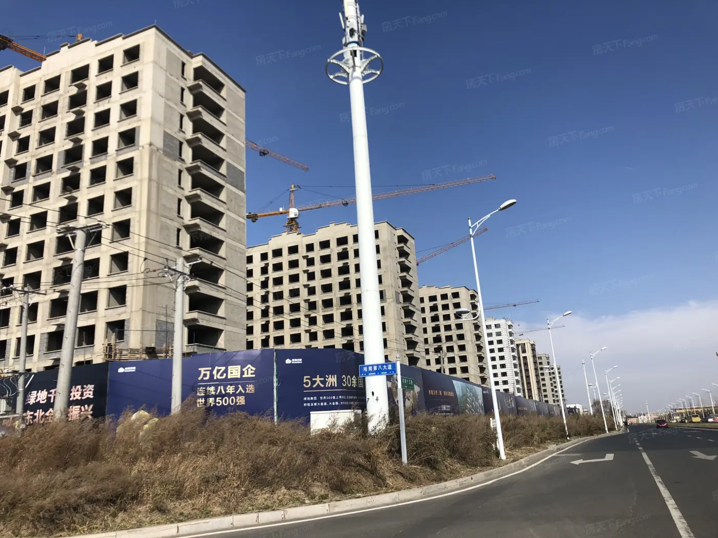 绿地·香堤九里在建楼栋实景图-哈尔滨房天下