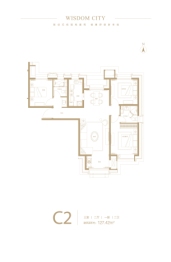 东南智汇城3室2厅1厨2卫建面127.42㎡