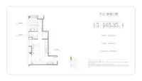 建面65.35平户型