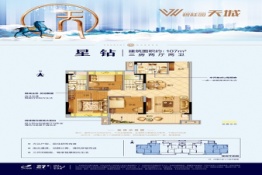 碧桂园天城3室2厅1厨2卫建面107.00㎡