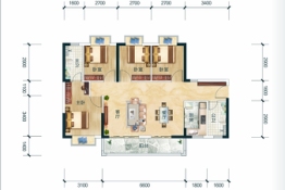 天麟八号公馆4室2厅1厨2卫建面118.00㎡