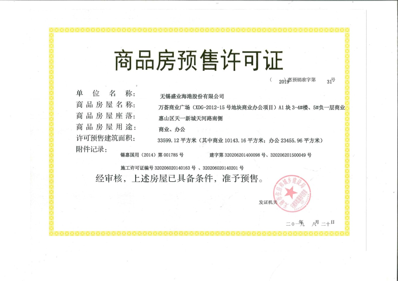 万荟城证照