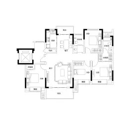 东豪紫园4室2厅1厨2卫建面138.03㎡