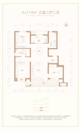 京北·金茂悦3室2厅1厨2卫建面113.00㎡