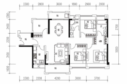 半岛1号3室2厅1厨2卫建面127.00㎡