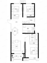 高科麓湾国际社区3室2厅1厨2卫建面115.00㎡