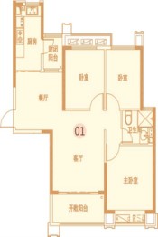 兰考恒大帝景3室2厅1厨1卫建面115.29㎡