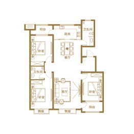 嘉友铭园3室2厅1厨2卫建面152.30㎡