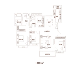 恒大龙奥御苑4室2厅1厨2卫建面210.00㎡