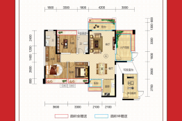 盛世名门4室2厅1厨2卫建面128.00㎡