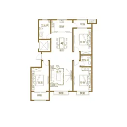 嘉友铭园3室2厅1厨2卫建面153.73㎡