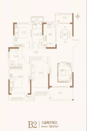 博群迎宾府3室2厅1厨2卫建面126.61㎡