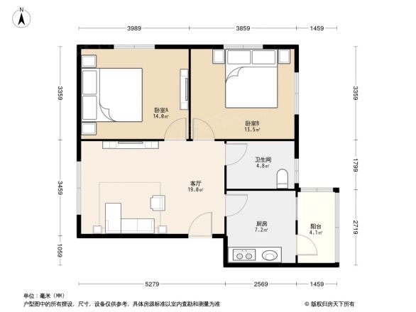 百万庄辰区户型图