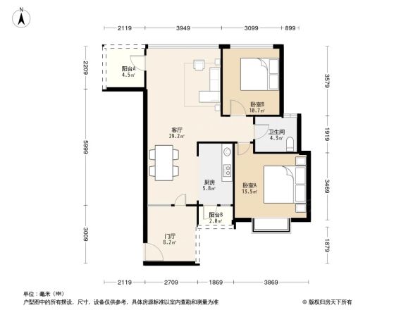奥克斯广场户型图