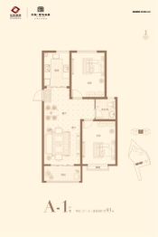 东胜·紫御名著2室2厅1厨1卫建面93.00㎡