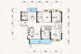 中建·和城壹品4室2厅1厨2卫建面141.49㎡