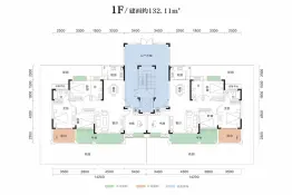 滨水·翡丽城3期4室2厅1厨2卫建面132.11㎡