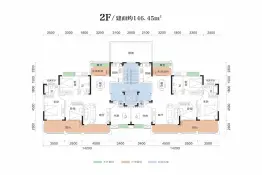滨水·翡丽城3期4室2厅1厨2卫建面146.45㎡