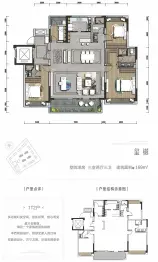 佳兆业珑玺3室2厅1厨3卫建面169.00㎡