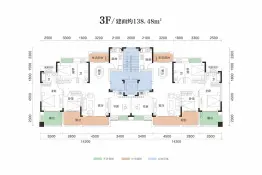 滨水·翡丽城3期4室2厅1厨2卫建面138.48㎡
