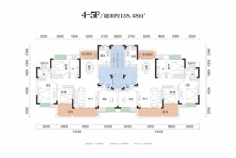 滨水·翡丽城3期4室2厅1厨2卫建面138.48㎡