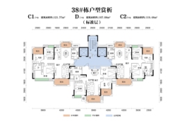 滨水·翡丽城3期3室2厅1厨2卫建面121.77㎡