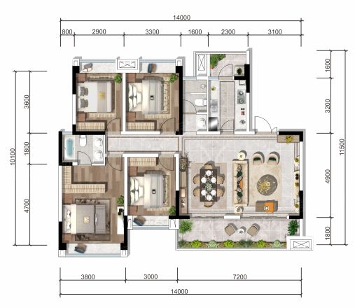 人居越秀紫云府项目户型图
