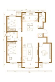 景畔学苑3室2厅1厨2卫建面138.00㎡