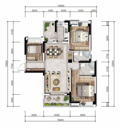人居越秀紫云府项目户型图