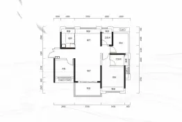 上林苑2室2厅1厨2卫建面91.03㎡