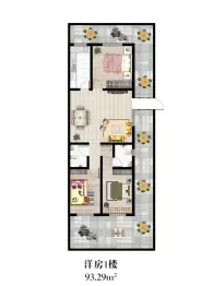 恩泰卓越学府3室2厅1厨2卫建面93.29㎡