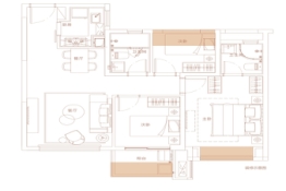 中骏柏景湾3室2厅1厨2卫建面89.00㎡