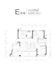 即墨青特城4室2厅1厨2卫建面135.0㎡