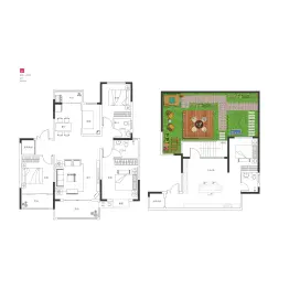 美景麓园4室3厅1厨3卫建面143.74㎡