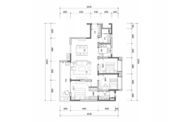 雅居乐星光城3室2厅1厨2卫建面116.00㎡