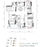 帝景·绿岸阳光洋房Y2户型 118平