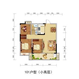 北京城房·珑熙庄园3室2厅1厨1卫建面101.00㎡