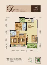 国宾半岛3室2厅1厨2卫建面102.47㎡