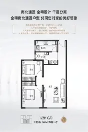 赫蓝山2室2厅1厨1卫建面87.57㎡