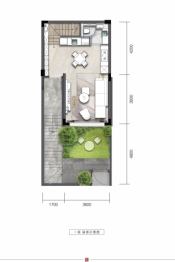 华侨城安仁里2室2厅2厨3卫建面65.00㎡