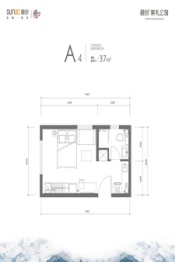 融创·崇礼公馆1室1厨1卫建面37.00㎡