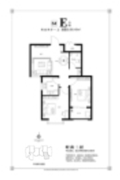 水岸学府2室2厅1厨1卫建面89.45㎡