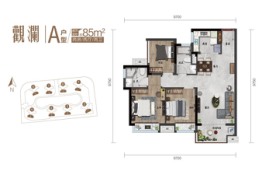 融信·大发·弘阳国樾府3室2厅1厨2卫建面85.00㎡