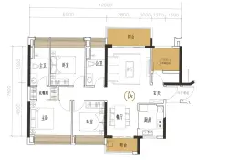 禹洲·朗廷湾4室2厅1厨2卫建面125.0㎡