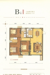 中杰时代公馆3室2厅1厨2卫建面125.00㎡